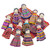 Hand Made Cotton Figurines and Bag Set of 12 Guatemala 'Worry Doll Dancers'