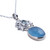 Handcrafted Blue Chalcedony and Topaz Pendant Necklace 'Harmonious Blue'