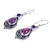 Silver Earrings with Amethyst and Composite Turquoise 'Mughal Lilac'