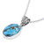 Blue Turquoise Sterling Silver Pendant Necklace India 'Mystical Blue'