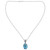 Blue Turquoise Sterling Silver Pendant Necklace India 'Mystical Blue'