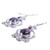 Purple Amethyst Sterling Silver Earrings Handcrafted India 'Exotic Swirls'