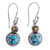 Citrine and Composite Turquoise Sterling Silver Earrings 'Earth and Sun'