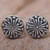 Sterling Silver Round Stud Earrings from Indonesia 'Bali Whirlpool'