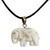 Hand Made Bone Pendant Necklace Elephant from Indonesia 'Stoic Elephant'
