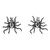 Sterling Silver Stud Earrings Spider Shape from Thailand 'Little Sun Spiders'