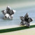 Sterling Silver Stud Earrings Floral Shape from Thailand 'Jasmine Blossoms'