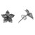 Sterling Silver Stud Earrings Floral Shape from Thailand 'Jasmine Blossoms'