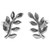 Sterling Silver Leaf Button Earrings from Thailand 'Peaceful Leaves'