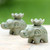 Elephant and Lotus Ceramic Incense Holders from Thailand 2 'Lotus Elephant'