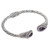 Amethyst Sterling Silver Cuff Bracelet from Indonesia 'Bright Eyes'