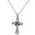Sterling Silver Amethyst Cross Pendant Necklace Indonesia 'In God We Trust'
