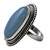 Blue Chalcedony and Sterling Silver Large Cocktail Ring 'Cool Ecstasy'