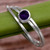 Hand Made Amethyst and Sterling Silver Solitaire Ring 'Magical Force in Purple'