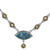 Composite Turquoise and Citrine Pendant Necklace India 'Protective Eye in Light Blue'