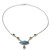 Composite Turquoise and Citrine Pendant Necklace India 'Protective Eye in Light Blue'