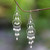 Sterling Silver Cultured Pearl Chandelier Earrings Indonesia 'Moonlit Orbs'