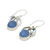 Sterling Silver Blue Topaz Chalcedony Dangle Earrings India 'Blue Fog'