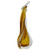 Hand Blown Yellow Glass Sculpture from Brazil 'Yellow Lady'