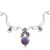 Hand Made Amethyst Turquoise Pendant Necklace from India 'Radiant Princess in Purple'