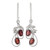 Handcrafted Garnet and Sterling Silver Dangle Earrings 'Crimson Passion'