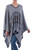 Bohemian Poncho in Blue Geometric Pattern from Peru 'Memories Past in Blue'