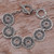 Hand Made 925 Sterling Silver Link Bracelet Indonesia 'Jepun Coin'