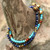 Two Jasper and Unakite Multi-Gem Beaded Bracelets 'Fantastic Blue'