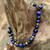 Lapis Lazuli and Brass Beaded Bracelet from Thailand 'Beautiful Thai in Blue'