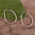 Oval Hoop Earrings Hand Crafted in 925 Sterling Silver 'Life Circles'