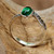 Green Onyx and Marcasite Cocktail Ring from Thailand 'Elusive Green'