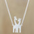 Sterling Silver Giraffe Pendant Necklace from Thailand 'Giraffe Love'