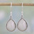 Rainbow Moonstone Teardrop Dangle Earrings from India 'Rainbow Morning'