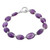 Purple Amethyst Beaded Bracelet from Peru 'Enchanted Purple'