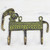 Antiqued Brass Indian Elephant Theme 3-Hook Coat Rack 'Helpful Elephant'