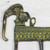 Antiqued Brass Indian Elephant Theme 3-Hook Coat Rack 'Helpful Elephant'