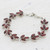Garnet and Sterling Silver Tennis Bracelet from India 'Autumn Air'