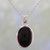 925 Silver India Jewelry Chain Necklace with Onyx Pendant 'Elegant Protector'