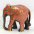 Indian Wood Painted Papier Mache Floral Elephant Sculpture 'Floral Charm'