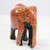 Indian Wood Painted Papier Mache Floral Elephant Sculpture 'Floral Charm'