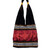 Cotton Thai Style Shoulder Bag in Crimson and Black 'Crimson Wine'