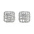 Sterling Silver Wrap Square Stud Earrings Made in Thailand 'Crisscross Square'