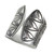 Sterling Silver Wrap Ring with Printed Motifs from Thailand 'Tribal Spectacle'