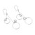 Sterling Silver Hoop Dangle Earrings by Mexican Artisans 'Satellite Spheres'