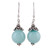 Aqua Aventurine and Sterling Silver Dangle Earrings 'Aqua Delight'