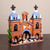 Handcrafted Peruvian Signed Ceramic Christmas Nativity Scene 'Christmas in the Stone Church'
