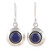 Contemporary Lapis Lazuli and Sterling Silver Earrings 'Midnight Discs'