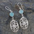 Opal and Sterling Silver Dangle Earrings from Thailand 'Capture Nature'