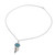 Blue Topaz and Chalcedony Pendant Necklace from India 'Sentimental Journey'