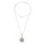 Jade and Sterling Silver Pendant Necklace from Guatemala 'Dark Forest Princess'